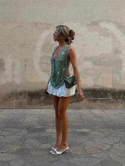 Sage Halter Top
